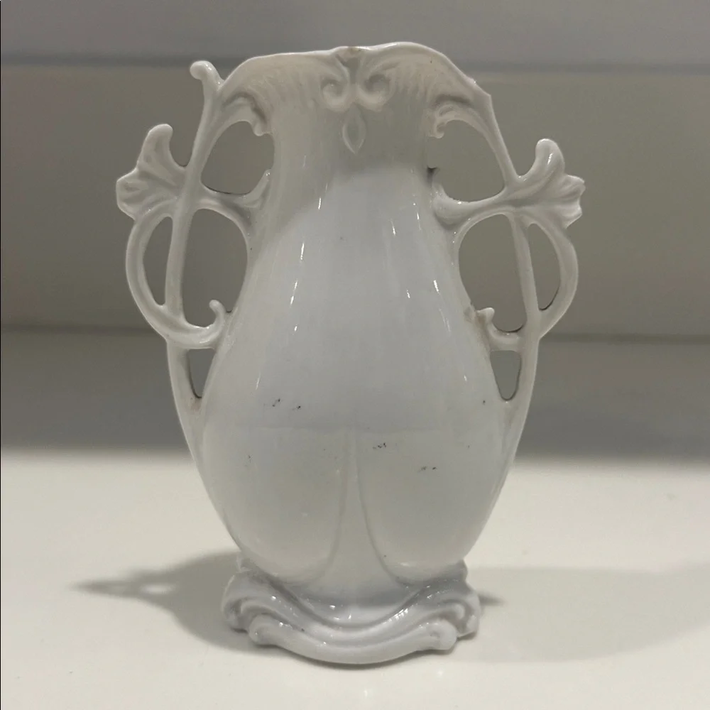 Vintage Decorative Porcelain Bud Vase - Citizens National Bank 24k Gold Accents